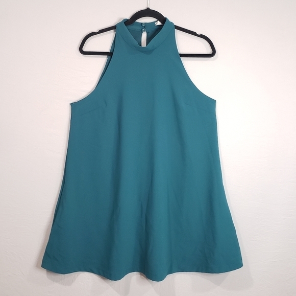 Lovers + Friends Lily High Neck Mini Swing Dress Size Medium - Picture 3 of 11